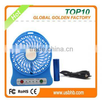 mini rechargeable portable USB fan with power bank