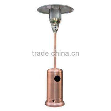 Stand-up patio heater plated copper