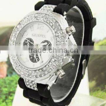 wholesale diamond silicone men's watch