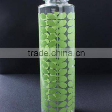 china promotional new design decal beverage,wine,liquor,juice milk glass bottle