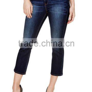 cheap wholesale women's Vintage Wash Cropped denim Jeans