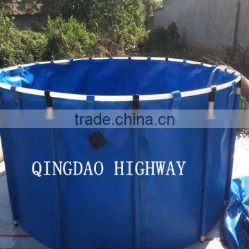 Anti-UV outdoor or indoor PVC big round foldable 600gal fish tank