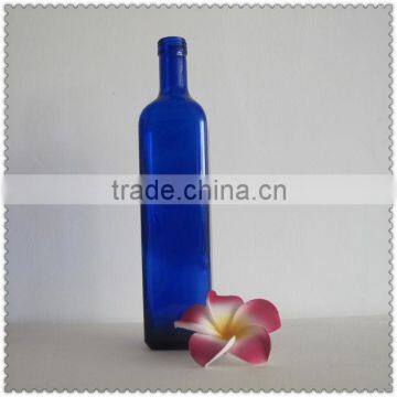 750ML COBALT BLUE OLIVE OIL BOTTLE