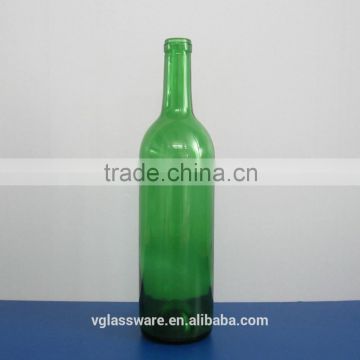 empty 750ml green wine glass bottle