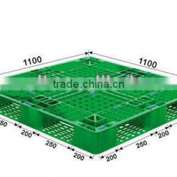 4-way single faced cheap plastic pallet with nine foot