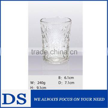High Quality Engraved Glass Cup, Carved Glass Cup, Old Fashion Glass Cup for Juice