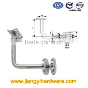 Stainless steel handrails and glass fittings