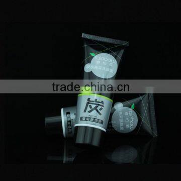 120ml clear black oval cosmetic tube plastic tube for face wash