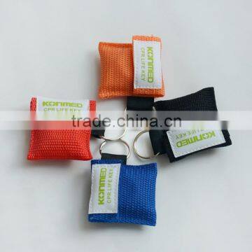 One Way Valve Disposable Cpr Mask keychain mouth to mouth face shield
