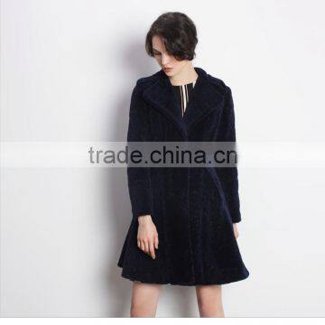 Hot Selling Australian Shearling Sheepskin Fur Long Coat for Women