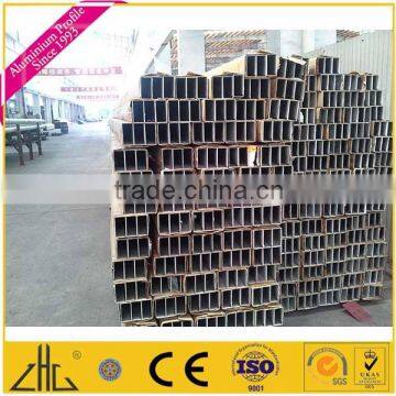 Wow!! Aluminium pipe factory, anodized aluminium square posts, cnc aluminium square pipe punching hole, aluminium profile square