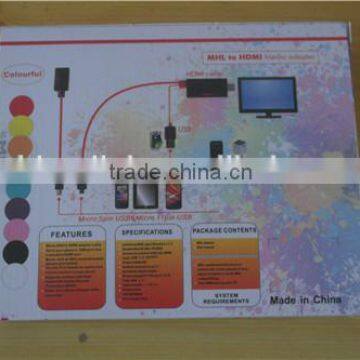 1.8m Micro USB 11pin and 5 Pin to HDMIMale Cable - Connect Your MHL Device up a photo-4