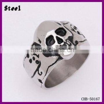 Wholesale Fashion Jewelry 316L Stainless Steel Man Skull Ring