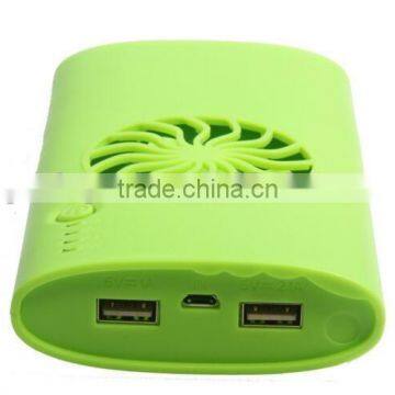 Electric Fan Portable Charger 7800mAh Fans Power Bank for Cell Phone photo-5