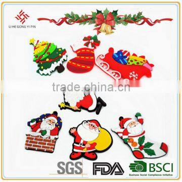 Merry Christmas gift rubber 3d pvc fridge magnet