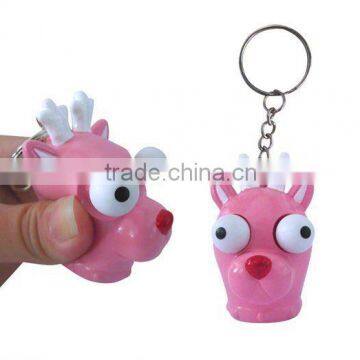 Promotional squeeze deer keychain toys