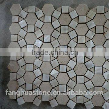 Yunfu shell and marble mosaic tile