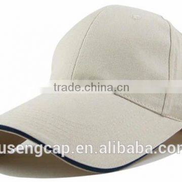 simple cotton sport hat long bill visor sandwich visor golf hat cap