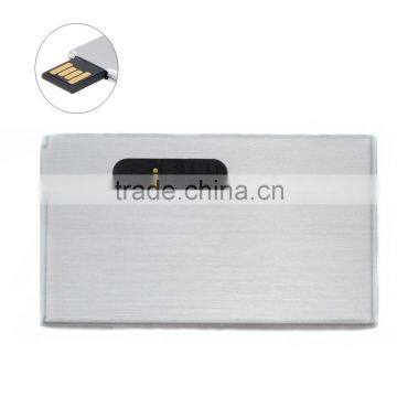 Super Slim Aluminum Material USB Flash Drive Push Button,Grade A Chips Credit Card Business USB Memory Stick Custom Painting photo-4