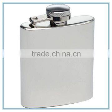 mirror grinding stainless steel pure color hip flask