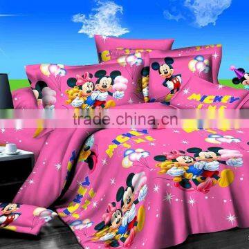 Hot Sale 100%polyester Cartoon Printed Kids Bedding Set