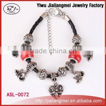 2015 Hot Selling Elegant Charm Heart Beautiful Fashion Cheap Charm Bracelets for sale