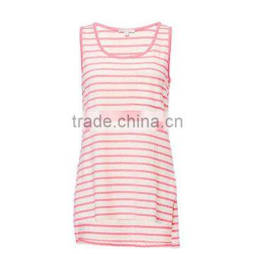 New Fashion Style Dri Fit Tank Top Ladies Stripe Sport Tank Top