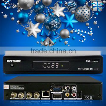 Manufacture of set top box V8 combo HD receiver with DVB-S2&DVB-T2