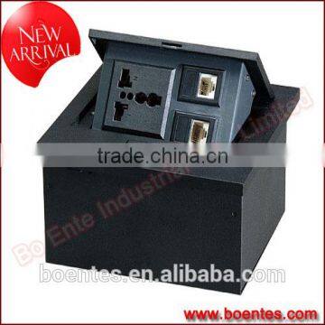 Family/Office Tabletop Smart Plug for Desktop Pop Up Power Socket and 2* RJ45 Plug photo-2