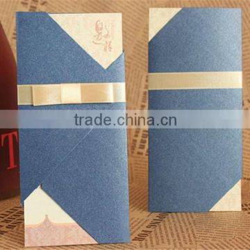 Folded Paper Wedding Card Accept Customized