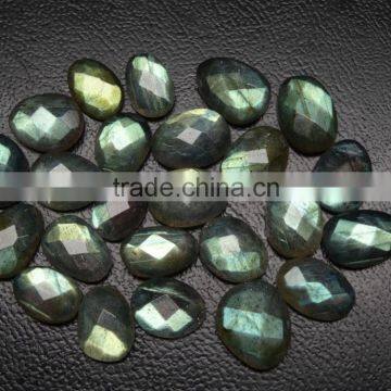Best Quality Labradorite Irregular shape Green Flashy Rose cut gemstone