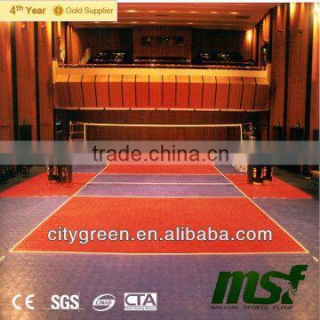 Anti-slip Modified PP sports flooring used for Volleyball court