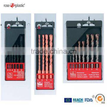 Visible Hard Plastic Packaging Box for HSS Masonry Hammer and Wood Drills FA Cassette