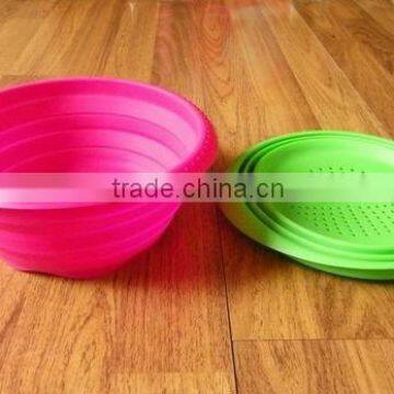 collapsible silicone colander