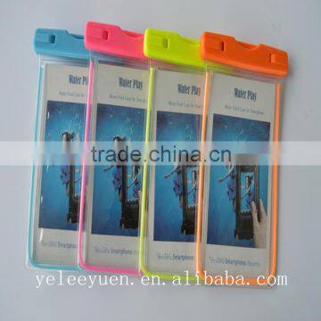 wholesale PVC colour colourful waterproof bag for protect mobile phone for about 6 inch