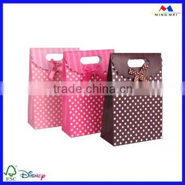 Wholesale Fancy High Quality Yellow Paper Handbag With Logo Printed photo-3