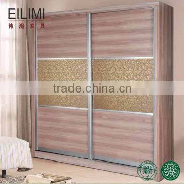 MDF panel material and accept oem service 2 sliding door wardrobe