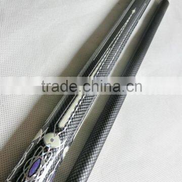 Super quality 2-pc graphite pool cue stick 58 inch carbon billiard cue with 12.5mm tip