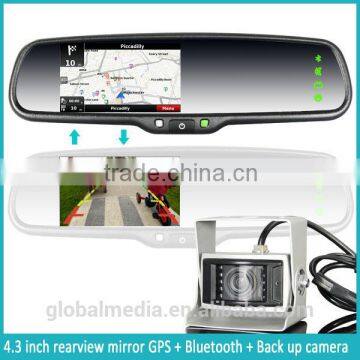 car accessories Bluetooth GPS Rearview Mirror Handsfree Car Kit Car GPS Navigation rearview mirror