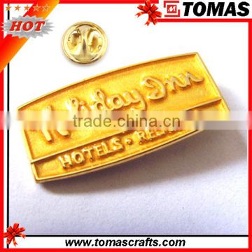 Promotion high quality custom metal gold plating badge lapel pins maker