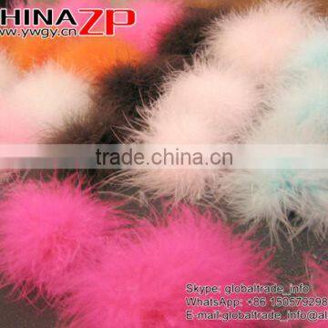 Gold Supplier CHINAZP Bulk Sale Loose 30g Weight Cheap Dyed White and Red Mix Turkey Marabou Feathers Boas for Decoration photo-2