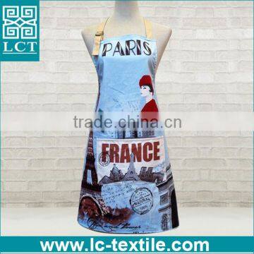 customized paris france full front print shop attendant apron