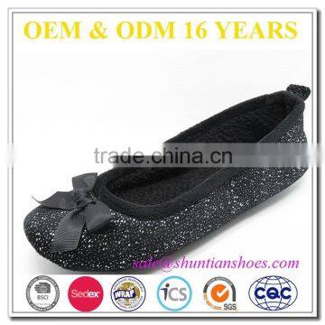 cheap folding ballet shoes with ribbon for women