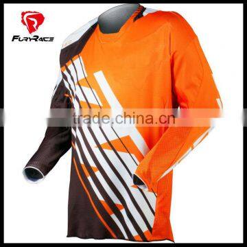 Cheap Motocross Gear Custom Bicycle Freeride Apparel BMX Mountain Bike Jersey Orange