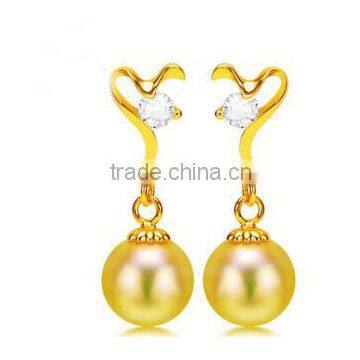 9-10mm gold color AAA fashion gold earrings