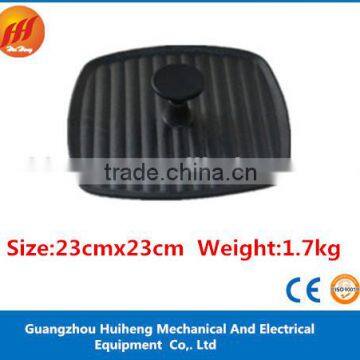 round cast iron grill press plate for meat,bbq,steak