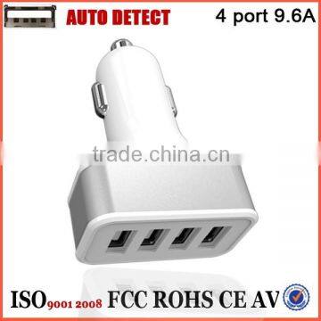Mobile Accessory 2015 Four 4 Port Car Usb Charger 9.6a,48w Vehicle Charger
