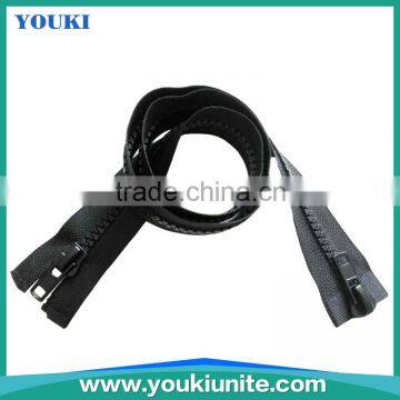 8# Woven Tape Plastic Zipper Open-end With Auto Lock Two Way Double Slider YKP-2010