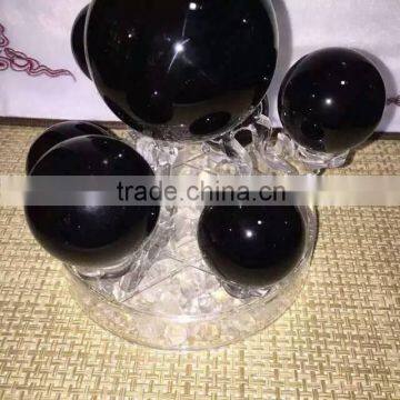 Chinese Good Quality Natural Obsidian Crystal Seven Star Group Crystal Ball photo-2