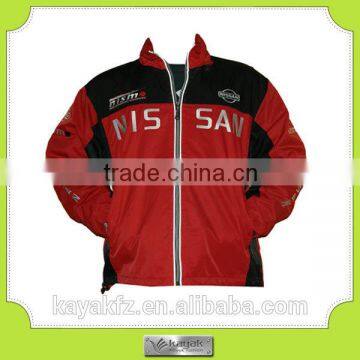 custom made winter sports motorbike jacket for F1 racing team